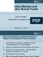 Commodity Markets and Commodity Mutual Funds