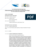 Programa del VI Foro Internacional de Agencias Gubernamentales de Proteccion Al Consumidor, 14 al 16 noviembre 2012, Santiago de Chile