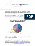 14 - Estados Unidos - Os Gastos em Militarismo Quase Dobraram Desde 2001