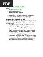 Sulphuric Acid, H SO