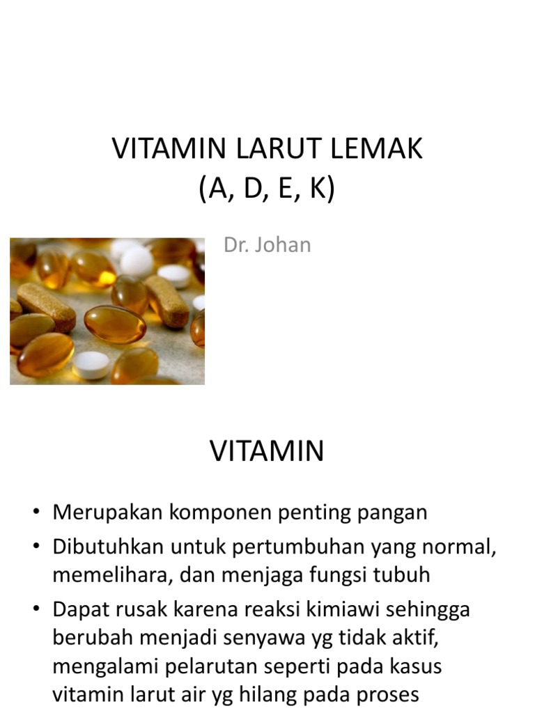 Vitamin Larut Lemak