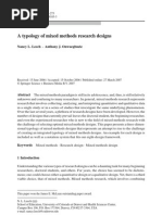 Typology of Mixed Methode