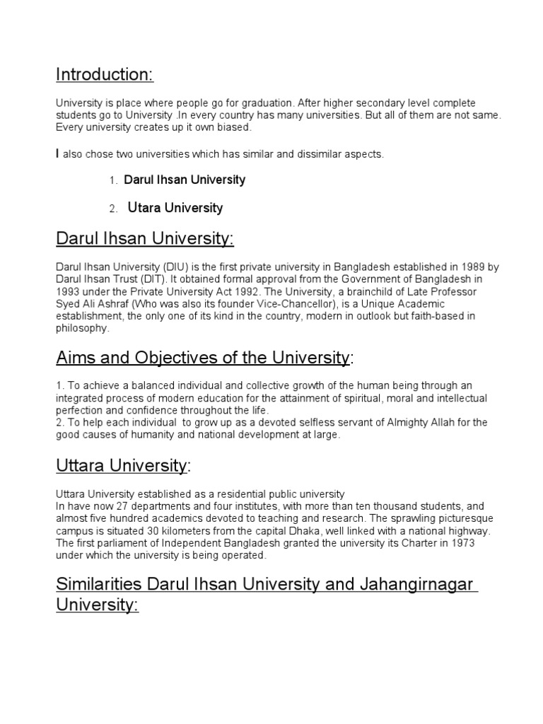 Darul Ihsan University | PDF | University | Universities And Colleges