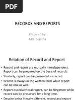 Download Records and Reports Ppt by Sujatha J Jayabal SN113331791 doc pdf