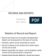 Records and Reports