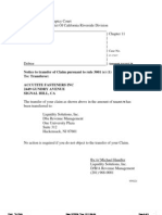 Notice To Transfer of Claim Pursuant To Rule 3001 (E) (1) To: Transferor: Accutite Fasteners Inc 2449 Gundry Avenue Signal Hill, Ca