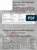 Cálculo de Pagamento de Trabalhador Avulso Portuário