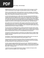 Date: 8/5/2003: Philippine Literature in English Is Dying - Celso Carunungan