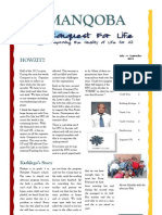 Conquest For Life July - September 2012 Newsletter
