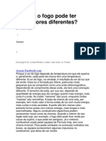 Por que o fogo pode ter cores diferentes