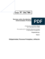 Ley 16.744 Accidentes Del Trabajo y Enfermedades Profesionales