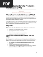 An Introduction To Total Productive Maintenance (TPM)