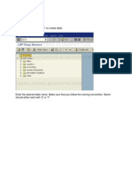 Creating a Table in SAP