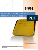 Doctrina Homeopatica o La Reforma de La Medicina Agustin Ramirez Cardozo