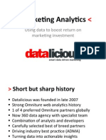 Marke (NG Analy (CS: Using Data To Boost Return On Marke1ng Investment