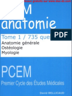 735 QCM D'anatomie