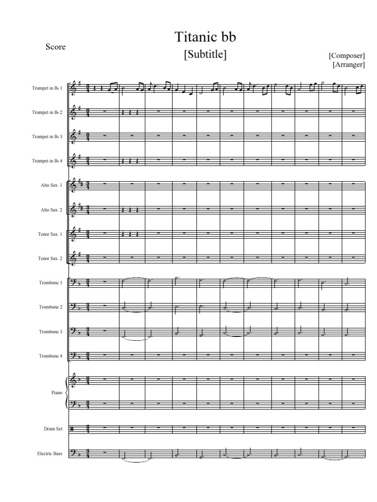 Titanic For Bigband | PDF | African American Music | Brass Instruments