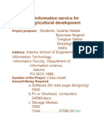 Web Based Information Service For Ethiopian Agricultural Development