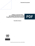 El Bono Juancito Pinto Del Estado Plurinacional de Bolivia