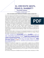 ¿Debe El Creyente Gentil Guardar El Shabbat