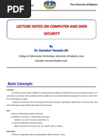 Lecture Notes On Computer and Data Security: by Dr. Samaher Hussein Ali