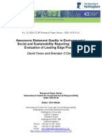 23-Assurance Statement Quality in Environmental, Social and Sustainability Reporting a Cri