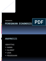Penegakan Diagnosis Apendisitis