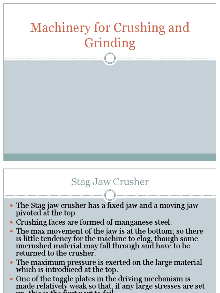 Overview of Crushing and Grinding Machinery | PDF