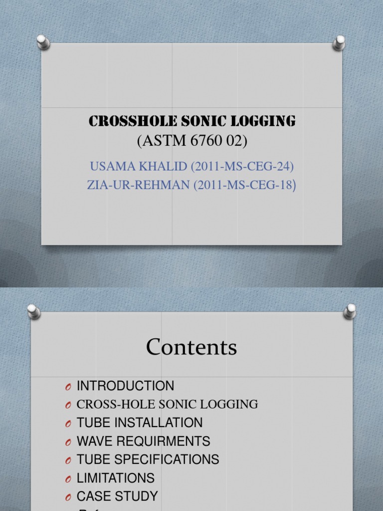 Cross-Hole Sonic Logging Overview | PDF | Deep Foundation | Concrete