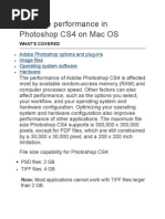 Download Optimize Performance in Photoshop CS4 on Mac OS by pradeepsatpathy SN11350730 doc pdf