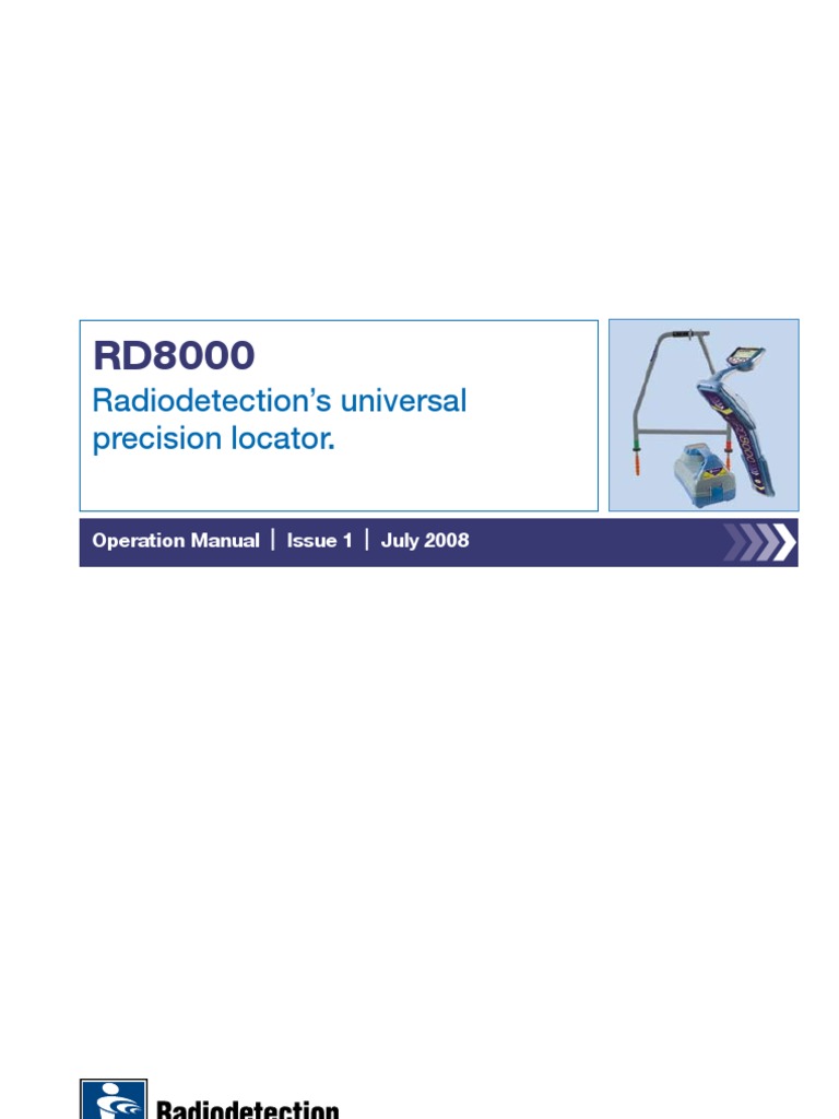 Radiodetection Rd8000 Operation Manual | PDF | Personal Digital ...