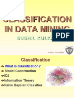 Classification Algorithms Used in Data Mining. This Is A Lecture Given To MSC Students.
