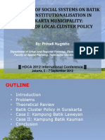 HDCA 2012 - Batik Cluster Institutionalisation - Prihadi Nugroho (Slide)