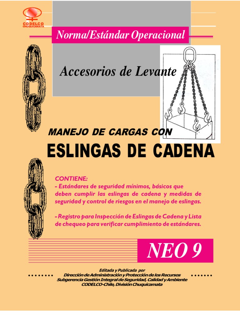 Manejo de Cargas Con Eslingas de Cadena-Accesorios de Levante, PDF, Longitud