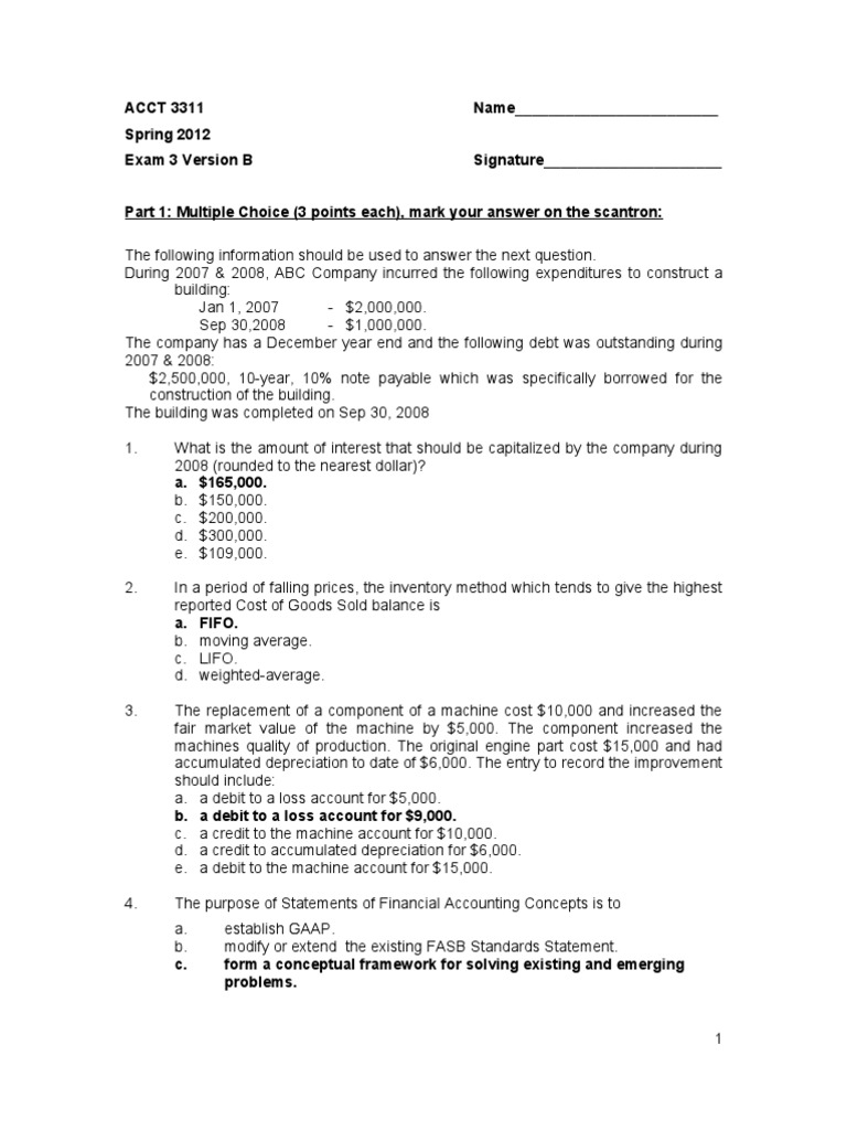Wiley - Practice Exam 3 With Solutions | PDF | Debits And
