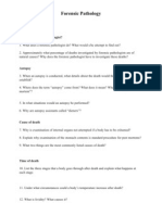 forensic pathology question sheet