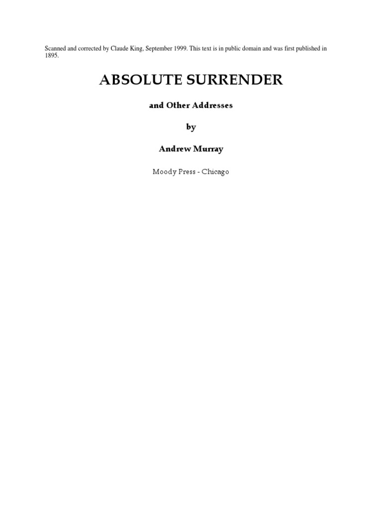 Am Surrender | PDF | Nature