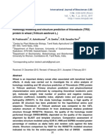 Homology Modeling and Structure Prediction of Thioredoxin (TRX) Protein in Wheat (Triticum Aestivum L.)