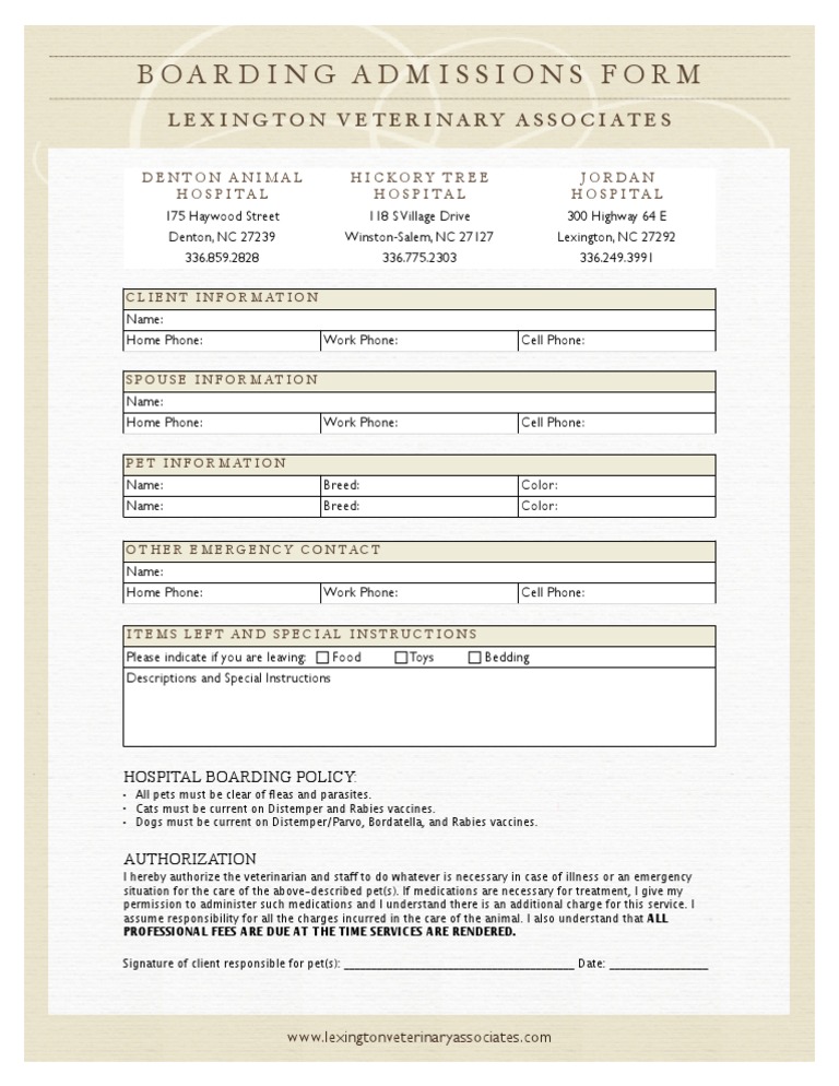 Boarding Admissions | PDF