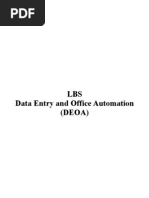 LBS Data Entry and Office Automation Notes