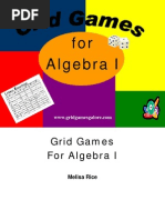 Download Algebra Grid Games for fun math review by Melisa Rice SN11358819 doc pdf