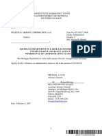 Michigan Department of Labor & Economic Growth, Unemployment Insurance Agency'S Withdrawal of Administrative Claim No. 44