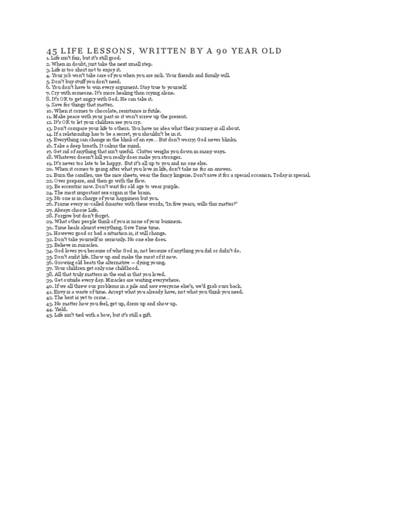 45 Life Lessons PDF