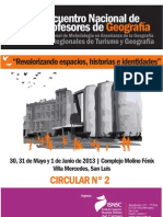 Circular #2 - XXII ENCUENTRO NACIONAL DE PROFESORES DE GEOGRAFÍA
