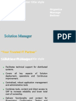 Solution Manager: "Your Trusted IT Partner"