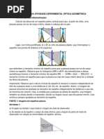 Relatório Da Atividade Experimental Óptica Geométrica