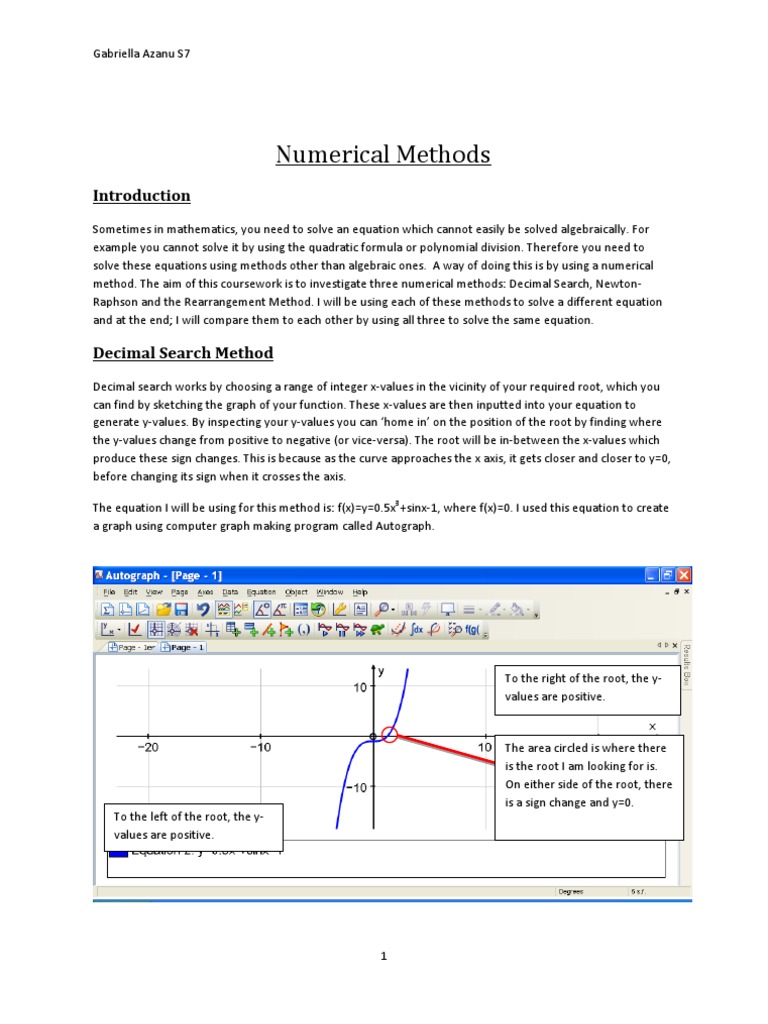 Numerical Methods Zero Of A Function Mathematical Concepts