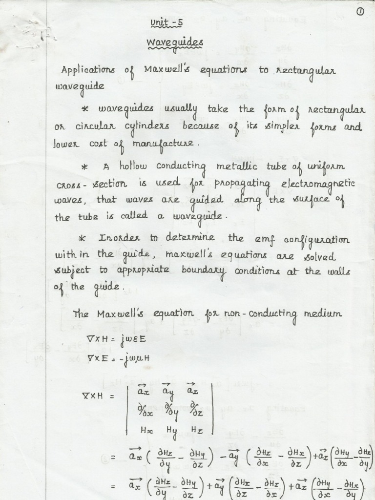 Transmission Lines and Wave Guides-Unit 5 | PDF
