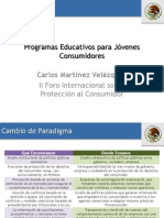 Programas Educativos para Jóvenes Consumidores: Carlos Martínez Velázquez