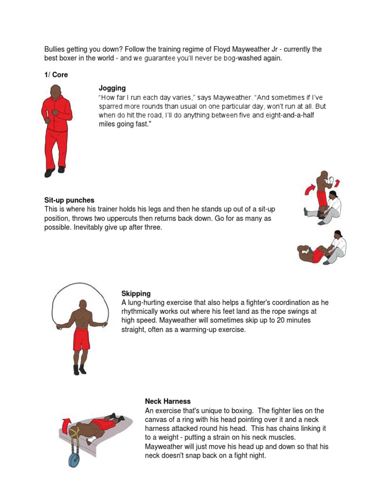 Mayweather Workout | PDF | Physical Exercise | Combat